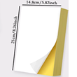 A5 White Glossy Paper Stickers - Self-Adhesive Glossy Labels 148x210mm, One Label Per Sheet, 50 Sheets Pack for Laser Printers